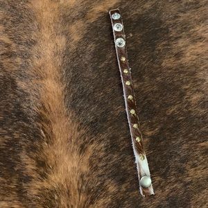 Studded cowhide bracelet